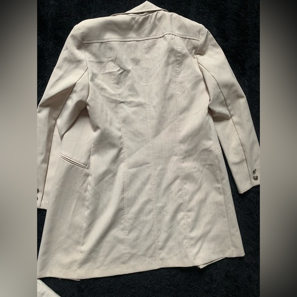 Vintage 90s Scarlett 2-Piece Ivory Dress Sz 6 100% Polyester PreOwned Made US - Picture 6 of 16